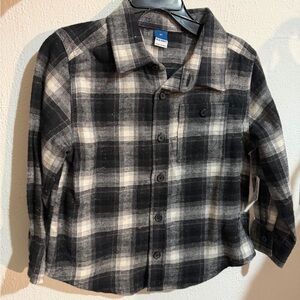 Old Navy Kids Black and White Checkered Button-Down Shirt